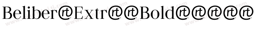 Beliber Extra Bold字体转换